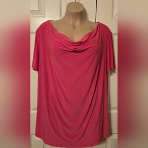 Draped collar top